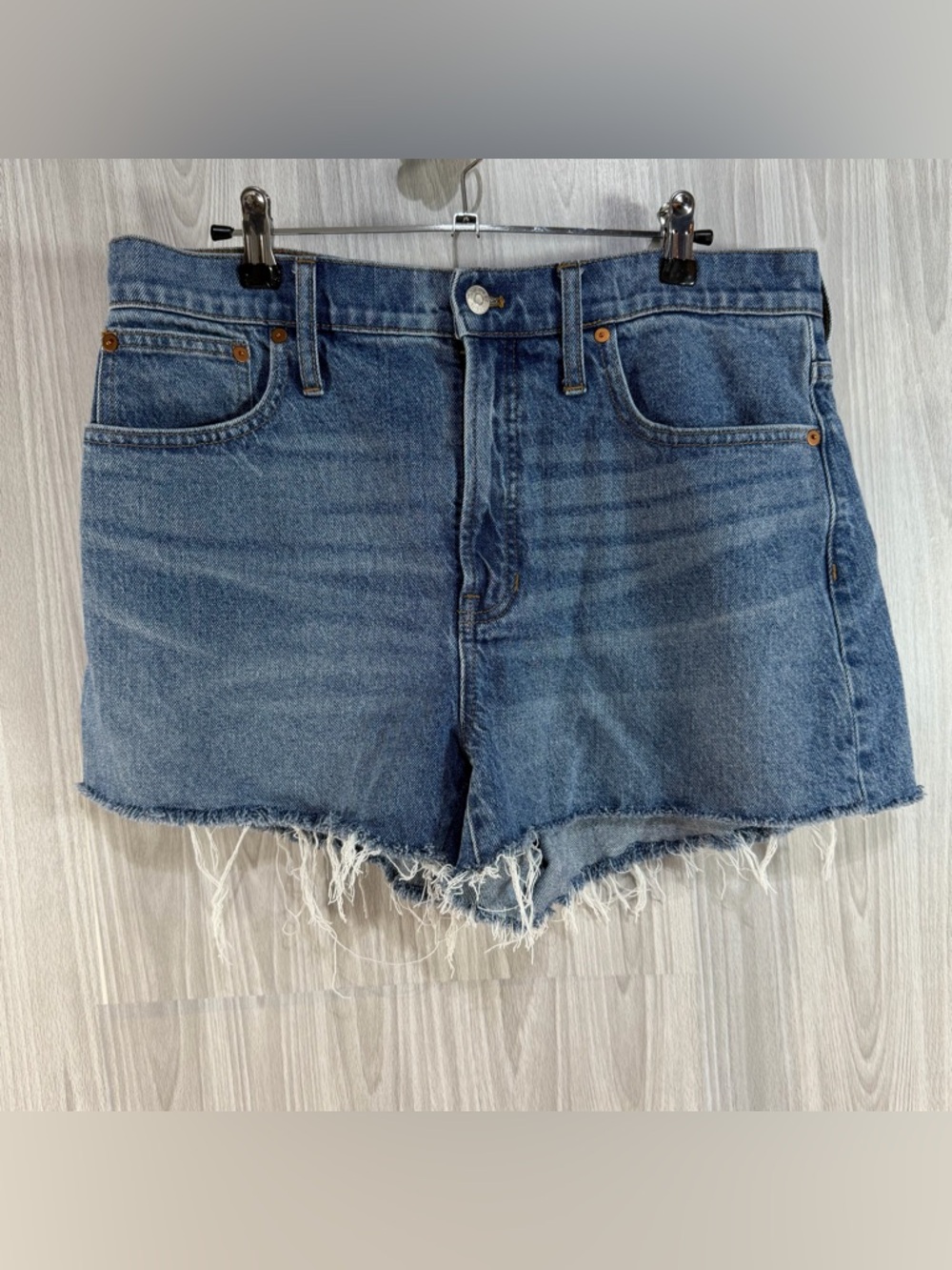 Madewell Women's Denim Shorts The Perfect Jean Short Hi Rise Blue  Size 31